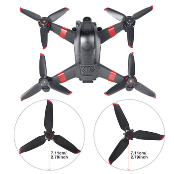 1 2 3 5 Drone Propeller Quadcopter Έλικες γρήγορης απελευθέρωσης με διακοσμητικά αυτοκόλλητα αεροσκάφους Ελαφρύ ανταλλακτικά αντικατάστασης κόκκινο