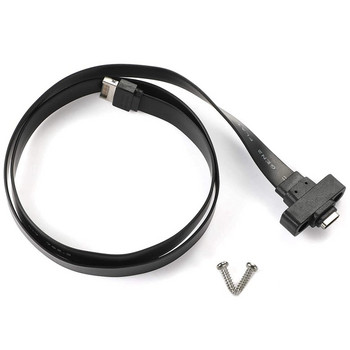 USB 3.1 удължителен кабел от предния панел тип E към тип C, Gen 2 (10 Gbit/S) вътрешен адаптерен кабел, с 2 винта (50 см)