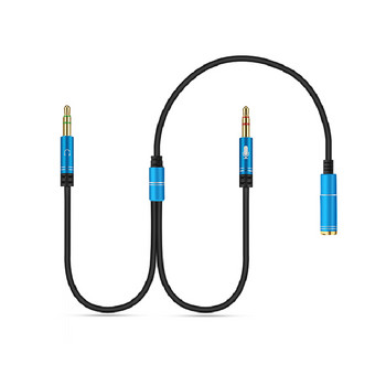 Mini Jack 3.5 Microphone Headphones Y Καλώδιο προσαρμογέα Splitter, 3 5 minjack Stereo Audio & Mic Plug σε 4 Pole Jack Headset