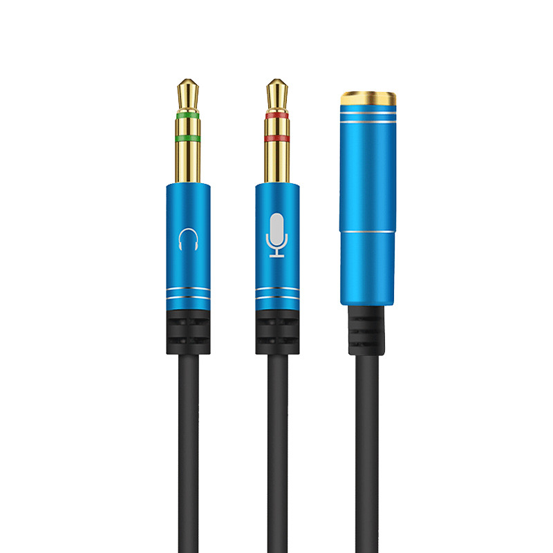 Mini Jack 3.5 Mikrofon Slušalice Y Splitter Adapter Kabel, 3 5 minjack Stereo Audio & Mic utikač na 4 polne utičnice Slušalice sa slušalicama