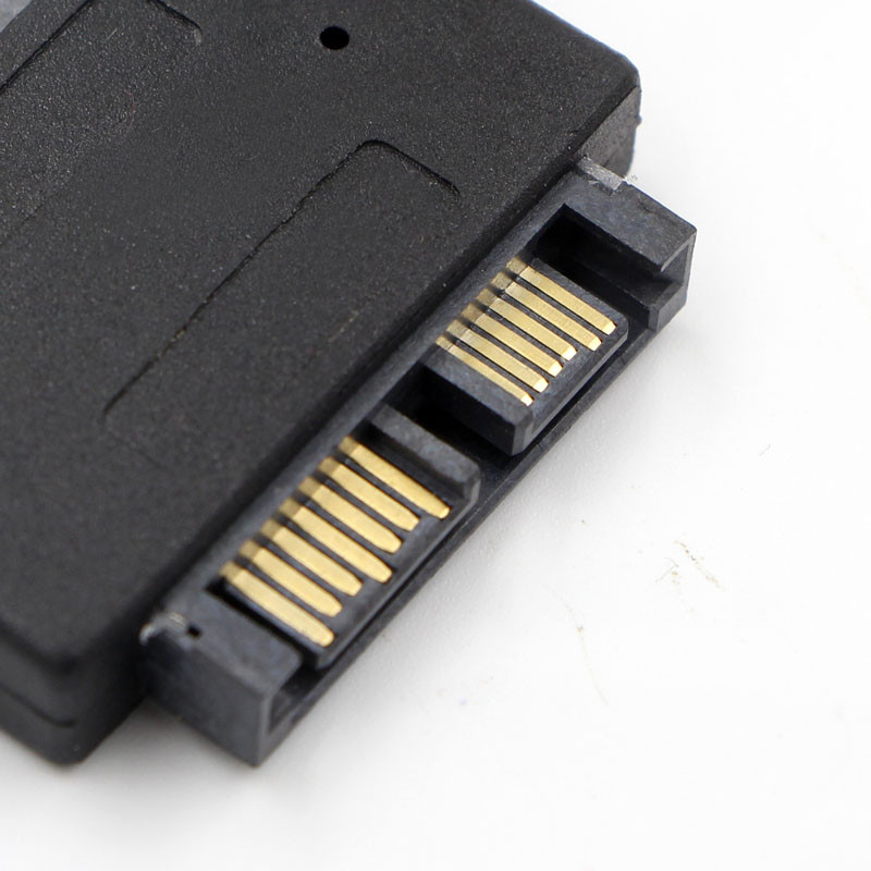 SATA22 Pin-13Pin Slimline SATA Adapter 7+15 Serial ATA Aljzat 7+6 Apa Adapterek Csatlakozó átalakító