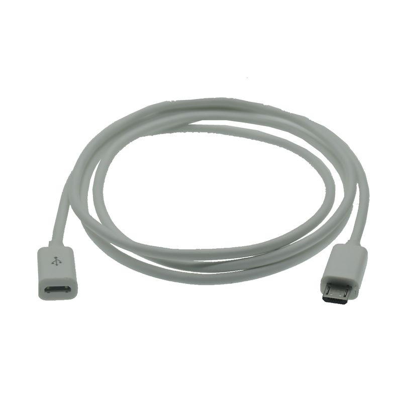 Bijeli Micro USB 2.0 B 5pin muški na ženski M/Ž produžetak OTG punjenje podataka Punjač Produžni kabel 0,1 m 2 m 1 m 0,5 m 0,25 m
