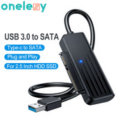 Onelesy USB 3.0 uz SATA adapteri Plug and Play 5Gbps USB Type C uz SATA kabelis 2,5 collu HDD SSD cietā diska savienotāja adapterim