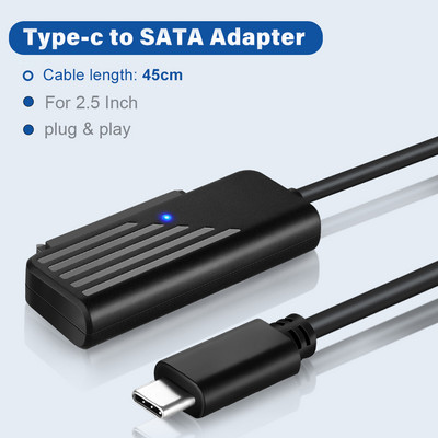 Onelesy USB 3.0 uz SATA adapteri Plug and Play 5Gbps USB Type C uz SATA kabelis 2,5 collu HDD SSD cietā diska savienotāja adapterim