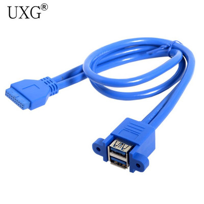 Στοιβαζόμενο USB 3.0 Γυναικείο Πάνελ Τύπος σε Μητρική Πλακέτα 20Pin Header Καλώδιο Διπλές Θύρες Καλώδιο 25cm/50cm