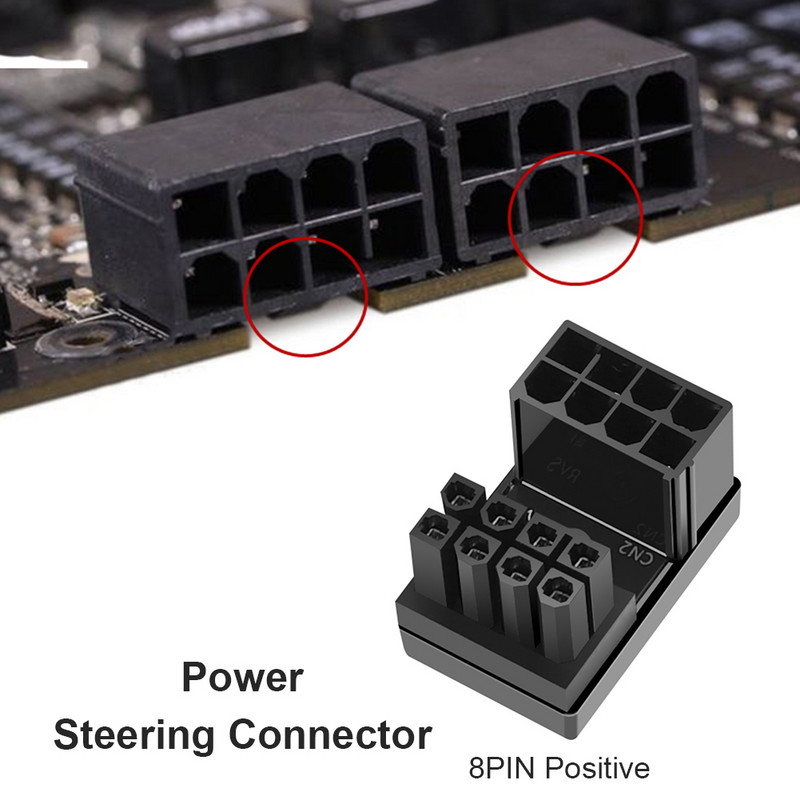 Adaptor PSU VGA Cap cot GPU Conector servodirecție PCI-E 6Pin 8Pin Rotire la 180 de grade pentru desktop Graphics Placă video GPU