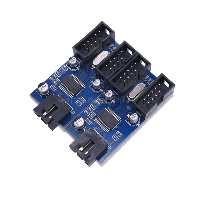OULLX emaplaadi USB 9 kontaktiga liidese päise jaotur 1 kuni 2 pikenduskaabli adapteri 9 kontaktiga 1 kuni 4 USB jaoturi konnektorit