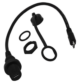 Micro USB водоустойчив кабел, Micro-USB 2.0 5pin IP 67 MicroUSB женски панел за монтиране на водоустойчив конектор Удължителен кабел 0,3 м 1 м