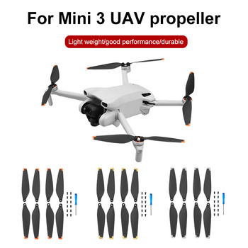 2 ζεύγη Drone Propeller Blade Ανταλλακτικά PC Drone Props Αντικατάσταση λεπίδας με αξεσουάρ κατσαβιδιού για DJI Mini 3
