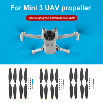 2 ζεύγη Drone Propeller Blade Ανταλλακτικά PC Drone Props Αντικατάσταση λεπίδας με αξεσουάρ κατσαβιδιού για DJI Mini 3