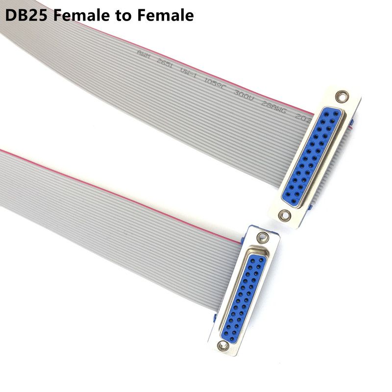 1BUC CABLU 20CM 50CM 1M DB25 MASCUL LA FEMEI/MASCUL LA MASCUL/FEMEI LA FEMEIE CABLU adaptor conector port serial D-Sub Cablu prelungitor