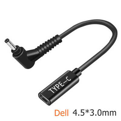 1Pc USB Type C ženski na DC konektor Adapter PD Punjač Napajanje Punjač Kabel za pretvaranje za Lenovo HP Samsung Dell prijenosno računalo