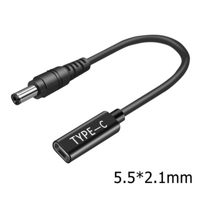 1Pc USB Type C ženski na DC konektor Adapter PD Punjač Napajanje Punjač Kabel za pretvaranje za Lenovo HP Samsung Dell prijenosno računalo