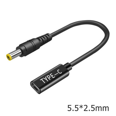1Pc USB Type C ženski na DC konektor Adapter PD Punjač Napajanje Punjač Kabel za pretvaranje za Lenovo HP Samsung Dell prijenosno računalo