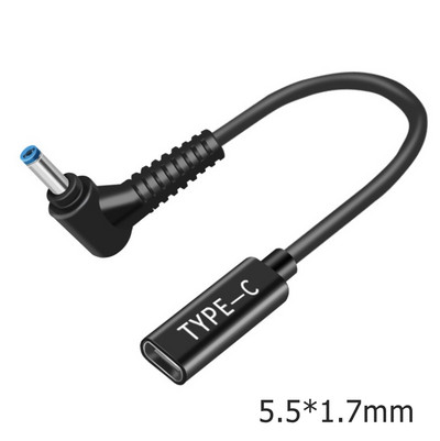 1Pc USB Type C ženski na DC konektor Adapter PD Punjač Napajanje Punjač Kabel za pretvaranje za Lenovo HP Samsung Dell prijenosno računalo
