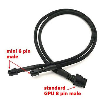 Dual Mini 6 Pin to 8 Pin PCI Express Video Card Power Adapter Кабел с ръкав за Mac Pro Tower/Power Mac G5 15-инча