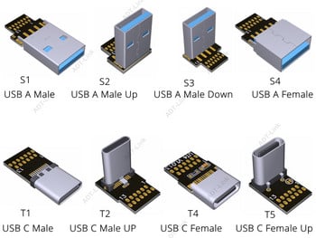 USB 3.0 Micro-B лента с плосък EMI екраниран плосък кабел FPC USB 3.0 Micro B 90 градусов ъглов конектор нагоре надолу 5cm-3m