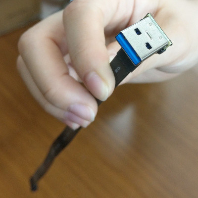 USB 3.0 Micro-B szalag lapos EMI árnyékolás lapos kábel FPC USB 3.0 Micro B 90 fokos szögű csatlakozó felfelé lefelé 5cm-3m
