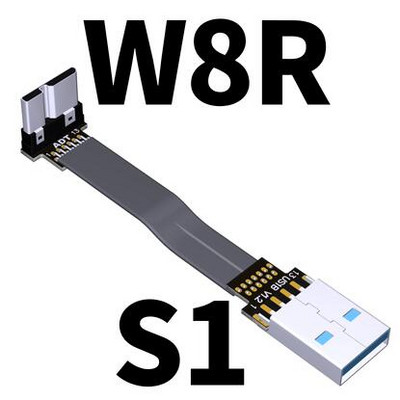 USB 3.0 Micro-B szalag lapos EMI árnyékolás lapos kábel FPC USB 3.0 Micro B 90 fokos szögű csatlakozó felfelé lefelé 5cm-3m