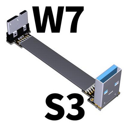 USB 3.0 Micro-B szalag lapos EMI árnyékolás lapos kábel FPC USB 3.0 Micro B 90 fokos szögű csatlakozó felfelé lefelé 5cm-3m