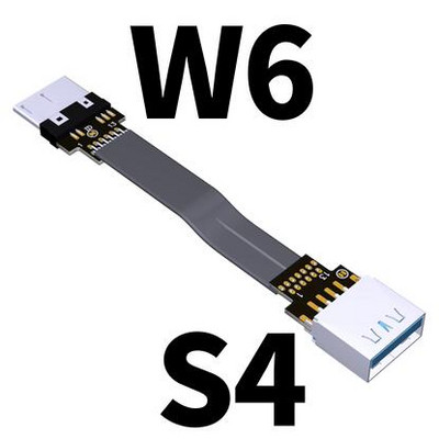 USB 3.0 Micro-B szalag lapos EMI árnyékolás lapos kábel FPC USB 3.0 Micro B 90 fokos szögű csatlakozó felfelé lefelé 5cm-3m