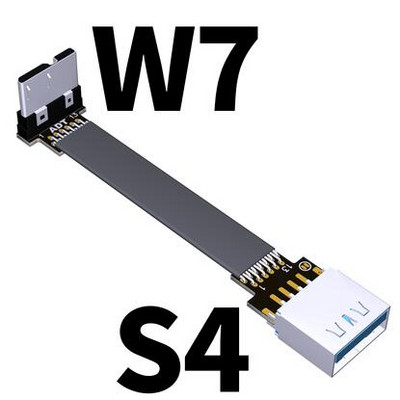 USB 3.0 Micro-B szalag lapos EMI árnyékolás lapos kábel FPC USB 3.0 Micro B 90 fokos szögű csatlakozó felfelé lefelé 5cm-3m