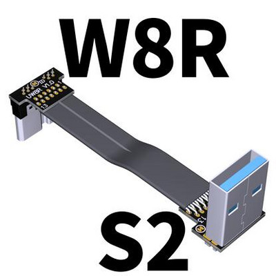 USB 3.0 Micro-B szalag lapos EMI árnyékolás lapos kábel FPC USB 3.0 Micro B 90 fokos szögű csatlakozó felfelé lefelé 5cm-3m