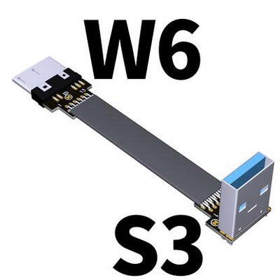 USB 3.0 Micro-B szalag lapos EMI árnyékolás lapos kábel FPC USB 3.0 Micro B 90 fokos szögű csatlakozó felfelé lefelé 5cm-3m