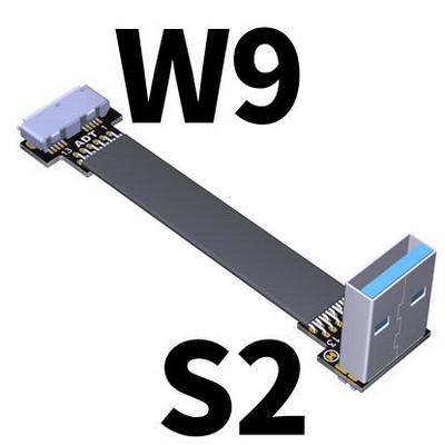 USB 3.0 Micro-B szalag lapos EMI árnyékolás lapos kábel FPC USB 3.0 Micro B 90 fokos szögű csatlakozó felfelé lefelé 5cm-3m