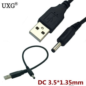 25cm 1M 2m DC 5.5mm щепсел за захранващ адаптер USB конвертиране в 5.5*2.1MM 2.5mm DC жак 5V жак с конектор за кабел къс 2A кабел