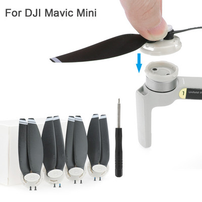Elice de înlocuire 8 buc pentru DJI Mavic Mini dronă cu greutate ușoară 4726F lamă de recuzită, cu accesoriu pentru ventilatoare cu aripi de bază pentru montare cu paletă