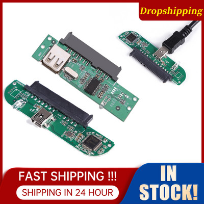 2,5" USB 2.0 TO SATA 7 + 15 ακίδων επέκτασης κάρτας προσαρμογέα σκληρού δίσκου Κάρτα πολλαπλασιαστή θύρας μετατροπέα μητρικής πλακέτας υπολογιστή