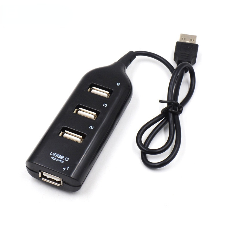 4 prievadų USB šakotuvas Pelė Klaviatūra USB skirstytuvas 4 kištukas USB2.0 Hab adapteris nešiojamam kompiuteriui Kompiuteris USB ilgintuvas daugialypės jungties