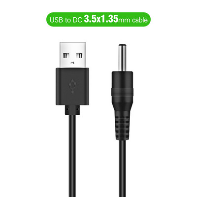 USB-DC 3,5 mm toitekaabel 5 V toiteallika laadija adapter USB A isane 3,5 pistikuga pistik USB jaoturi laadija laadimiskaabli jaoks