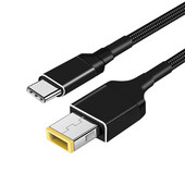 Cablu de încărcare USB-C la USB Cablu cu vârf pătrat subțire Cablu de alimentare pentru încărcător PD tip C pentru laptop Lenovo 65w 90w Yoga 2 Pro 13 Thinkpad