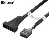 Pagrindinės plokštės USB 3.0–2.0 adapterio antraštės kabelio keitiklis, pagrindinės plokštės USB3.0 20 kontaktų iki 9 kontaktų, USB 2.0 9 kontaktų iki 20 kontaktų antraštės tiltas