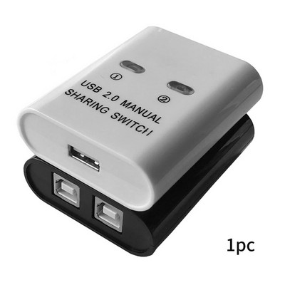 USB-printeri jagamisseade 2 ühes väljundis Printeri jagamisseade 2-pordiline käsitsi KVM-i lülitus jaotur Hub Converter Plug and Play