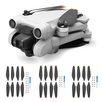 Опаковка от 8 витла за RC дронове, преносими, заменящи нискошумни витла, замяна на аксесоари за DJI Mini 3 Pro, сребро