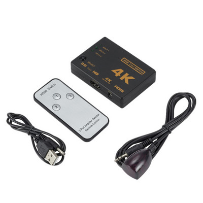 3D 4K HDMI-kompatibilni razdjelnik s daljinskim upravljačem 5x1 MINI HDMI razdjelnik 5 porta Hub Box Auto Switcher 5 In1 Out HD-MI Switcher