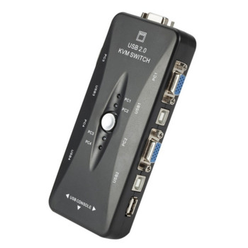 Grwibeou 4-портов KVM превключвател USB 2.0 VGA сплитер Принтер Мишка Клавиатура Pendrive Share Switcher 1920*1440 VGA Switch Box Adapter