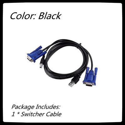 Grwibeou 4 portos KVM Switch USB 2.0 VGA Splitter Nyomtató Egér Billentyűzet Pendrive Share Switcher 1920*1440 VGA Switch Box Adapter