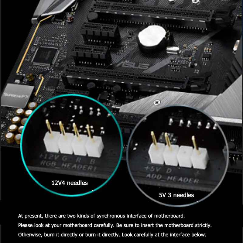 3/4Pin matična ploča RGB SYNC Splitter ARGB SYNC HUB Produžni kabel za prijenos za Gigabyte/MSI/ASUS LED traku svjetlosni konektor