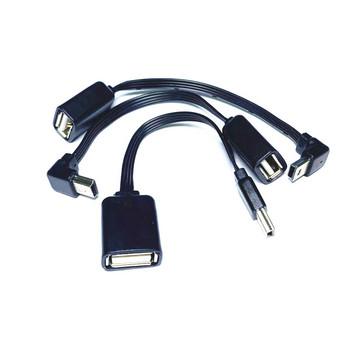Плоско коляно Mini Micro usb USB-C тип C нагоре и надолу 90 градуса OTG кабел USB C универсален кабел за данни за телефони с Android 0,1 м/0,2 м