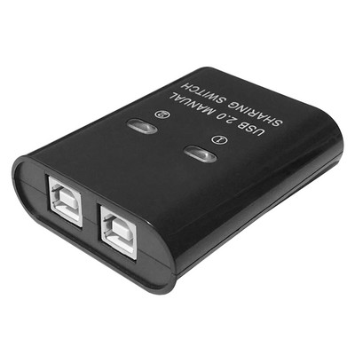 Електронен бутон за домашен офис 2 порта за дълги разстояния Ръчен 2 в 1 изход Plug and Play Ефективен сплитер Конвертор USB хъб за принтер