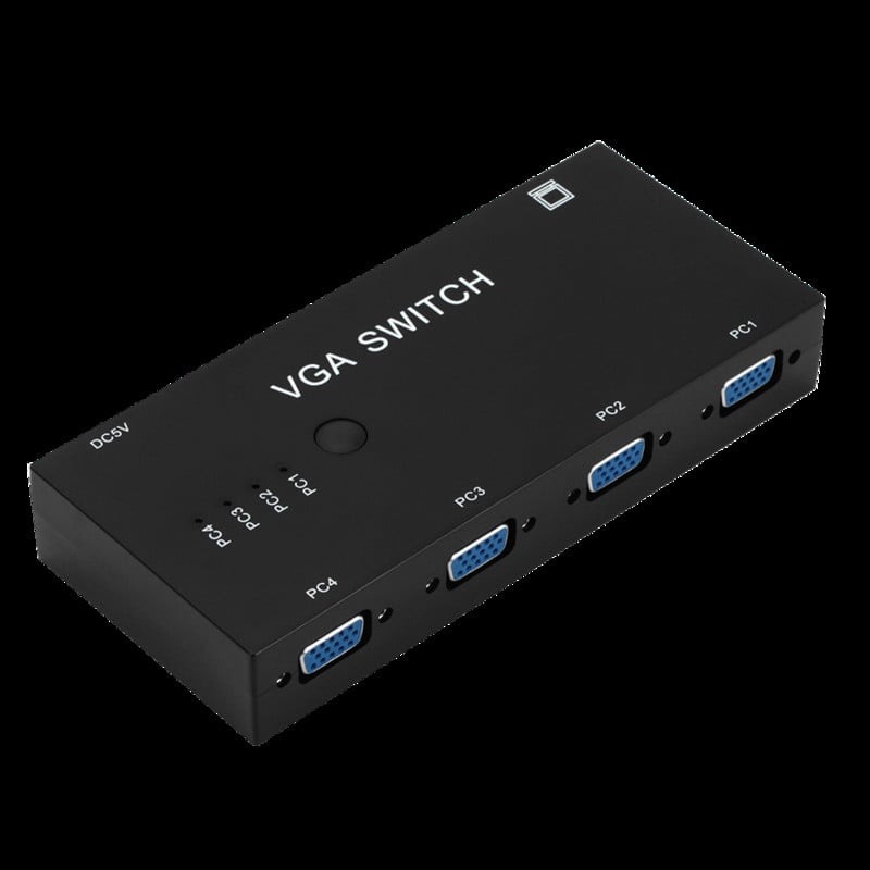 Comutator VGA 4 în 1 ieșire VGA Video Switcher Convertor Box HD Signal Amplifier Booster Splitter Adaptor pentru PC Monitor proiector