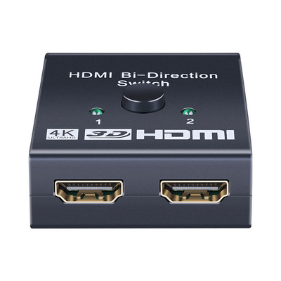 Su HDMI suderinamas skirstytuvas 4K jungiklis KVM dvikryptis 1x2/2x1 su HDMI suderinamas jungiklis 2 in 1 išvestis, skirtas PS4/3 TV dėžutės perjungiklio adapteriui