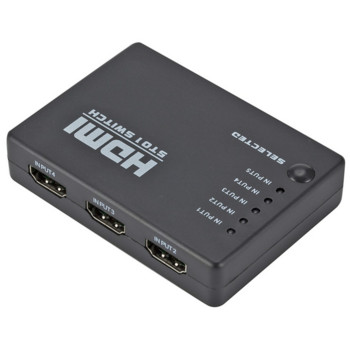 HDMI превключвател 5 в 1 изход HDMI сплитер 5x1 с IR дистанционно управление поддържа 3D 4K HD1080P HDMI превключвател за PS4 Xbox Blu-Ray плейър
