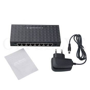 Διακόπτης δικτύου Ethernet 8 θυρών Gigabit Τροφοδοτικό USB Ethernet Hub Smart Switch Expend Network Switch EU US