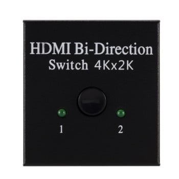 Grwibeou HDMI Splitter 4K Switch KVM Bi-Direction 1x2/2x1 HDMI Switcher 2 in1 Out for PS4/3 TV Box Switcher Adapter