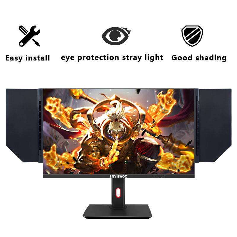 24"-28" LCD LED video monitora pārsegs Sunhood universāls, piemērots rāmim Galddatora datora ekrāna monitora viziera spēles dizains